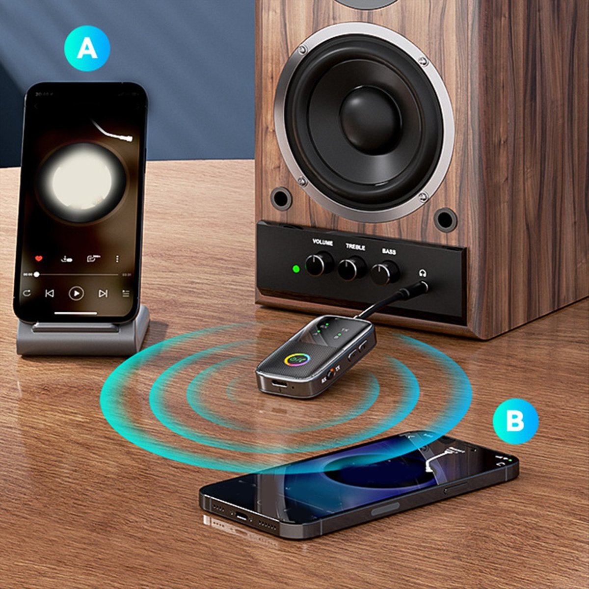Audio Music Player Pc - İnce HIFI Bluetooth 5.2 Ses Adaptörü