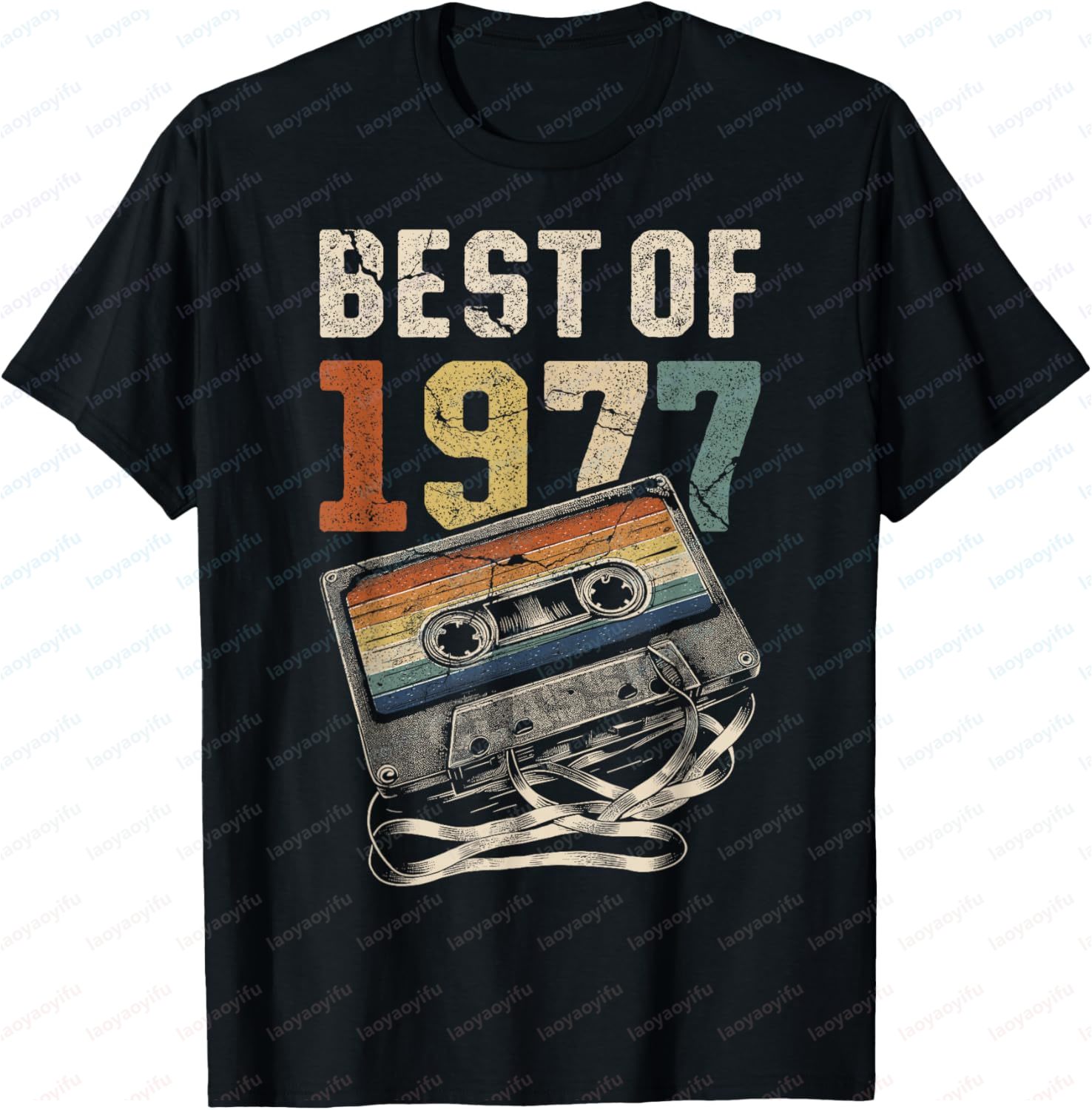 Audio Music Best - 1977'in en iyisi Tshirt Retro Tarzı