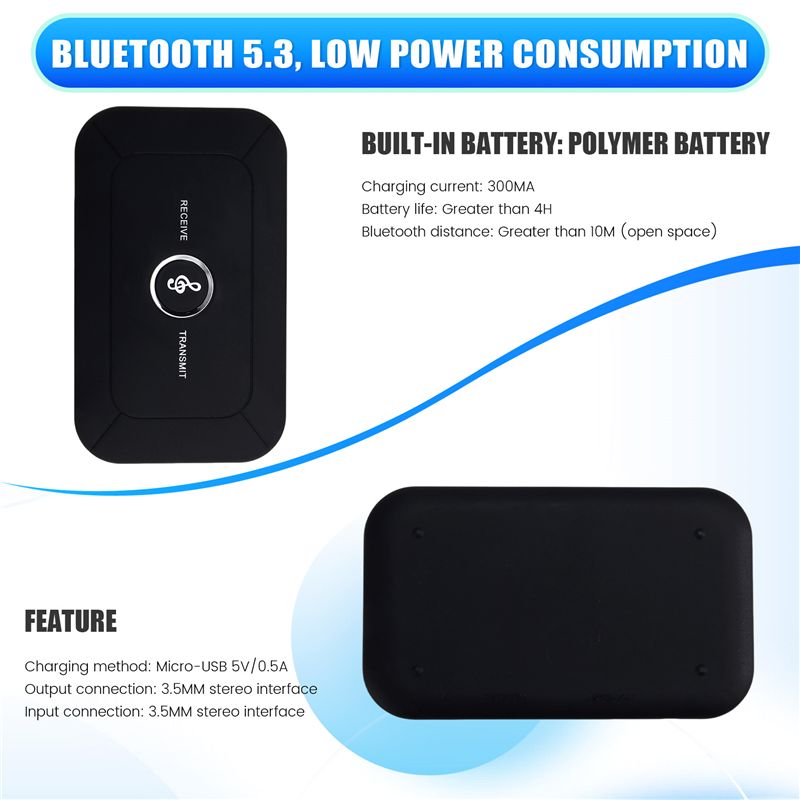 Audio Music Best - Bluetooth 5.3 Ses Alıcısı Stereo 3.5Mm