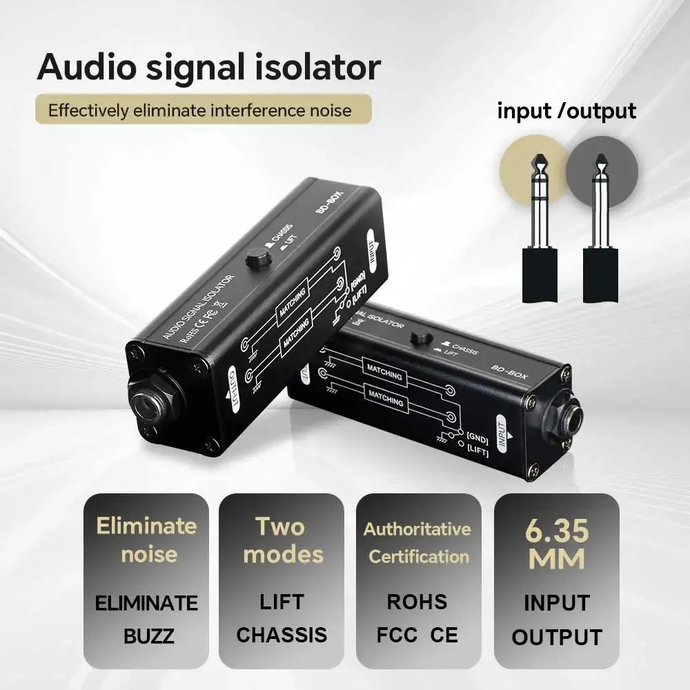 Audio Music Isolator - Taşınabilir 6.35MM AUX Topraklama Döngü İzolatörü