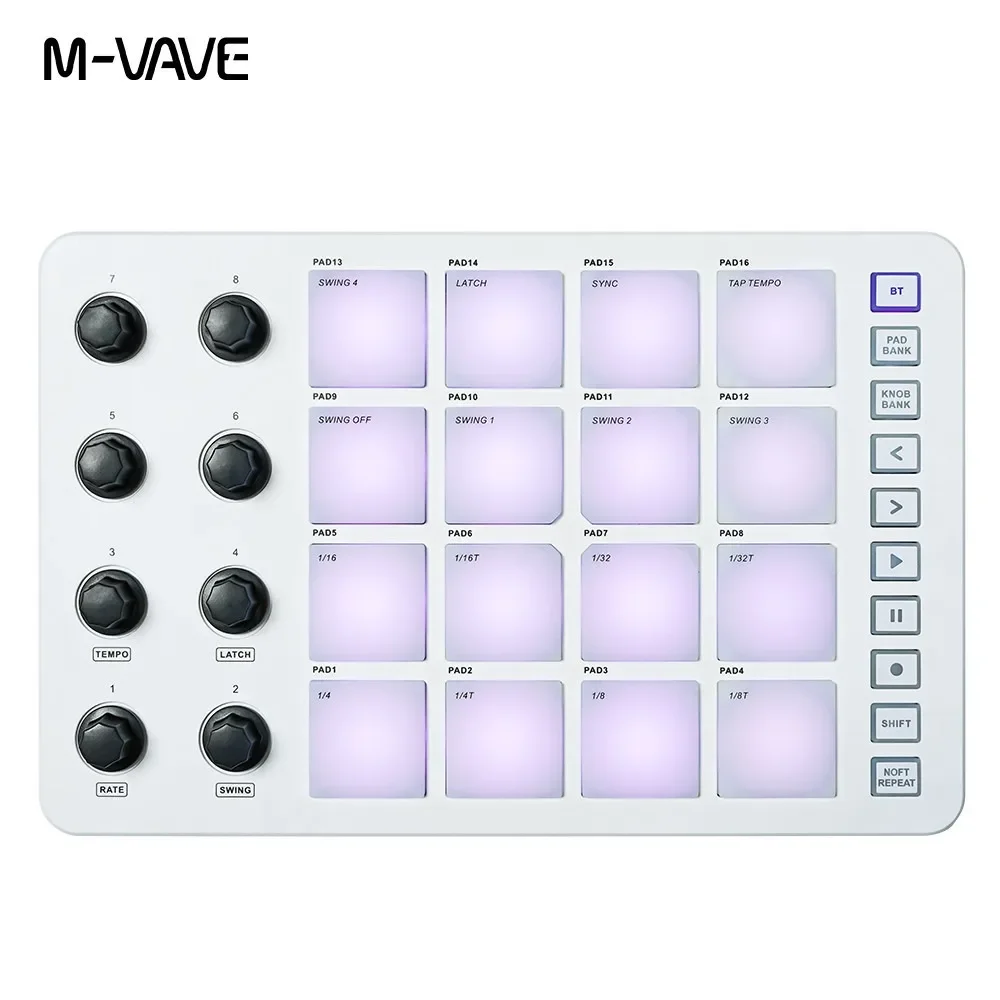 Midi Controller Pad - M-VAVE SMC-PAD lansmanı Pad USB-C arayüzü