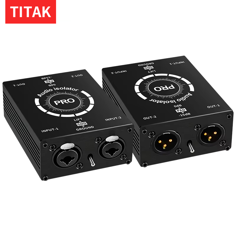 Audio Music Isolator - Profesyonel 6.5mm XLR 2 Kanallı Ses