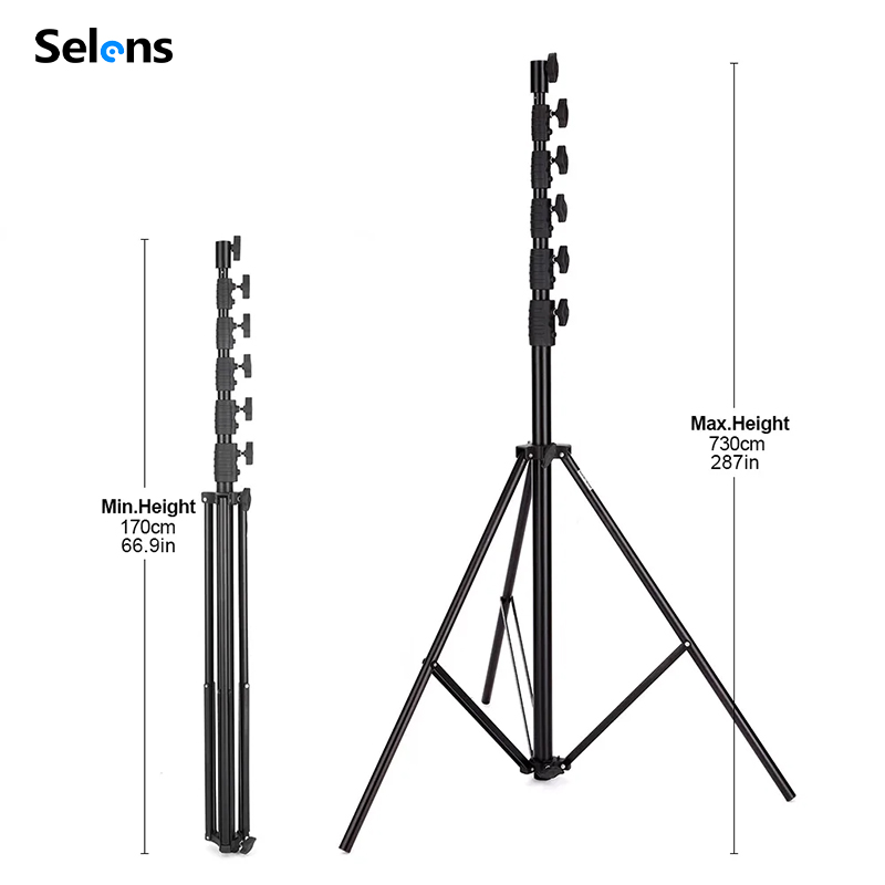 Speaker Stand Tripod - Selens 7.3M Hava Basıncı Tamponlu Işık
