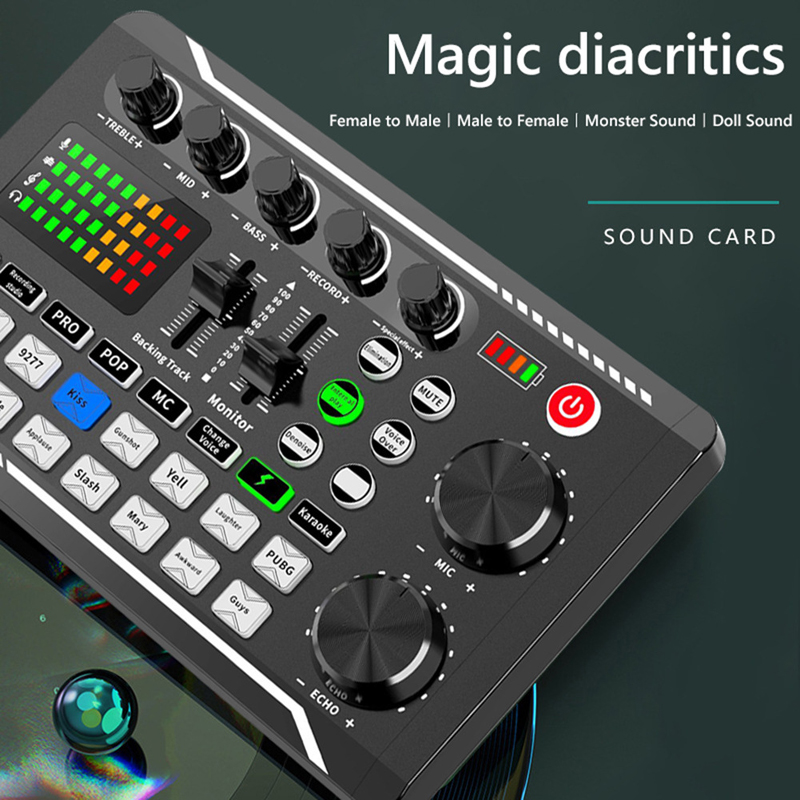 Audio Music Voice Changer - F998 canlı ses kartı ses DJ