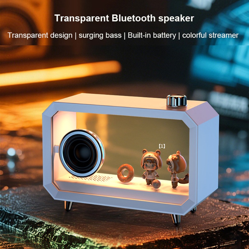 Audio Music Spotify - DIY Şeffaf Bluetooth Hoparlör RGB Renkli