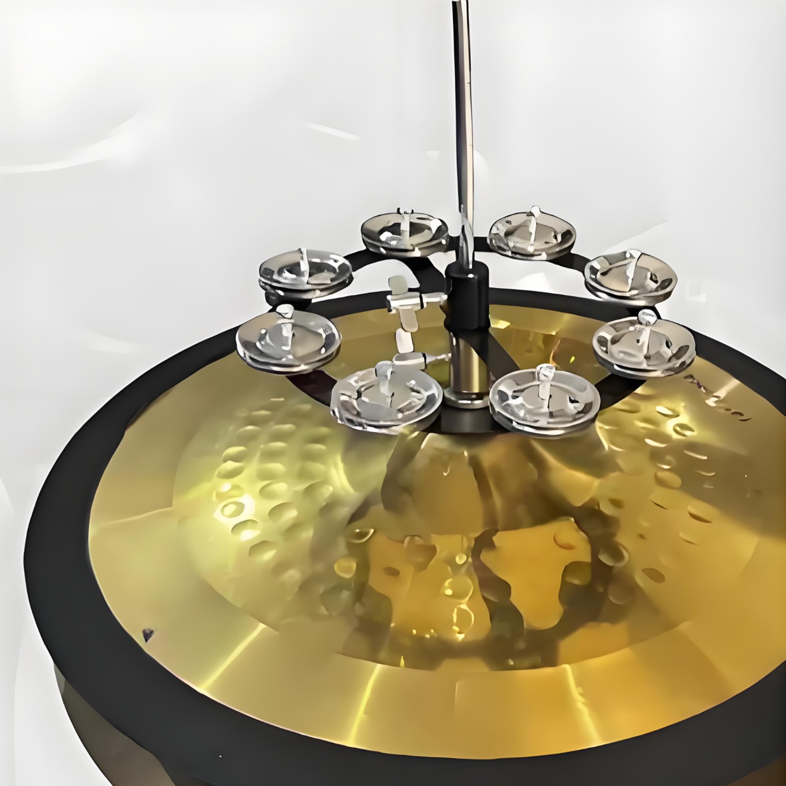 Cymbal Hi Hat - Hi-Hat Tef Metal Çıngırak Diskleri Monte