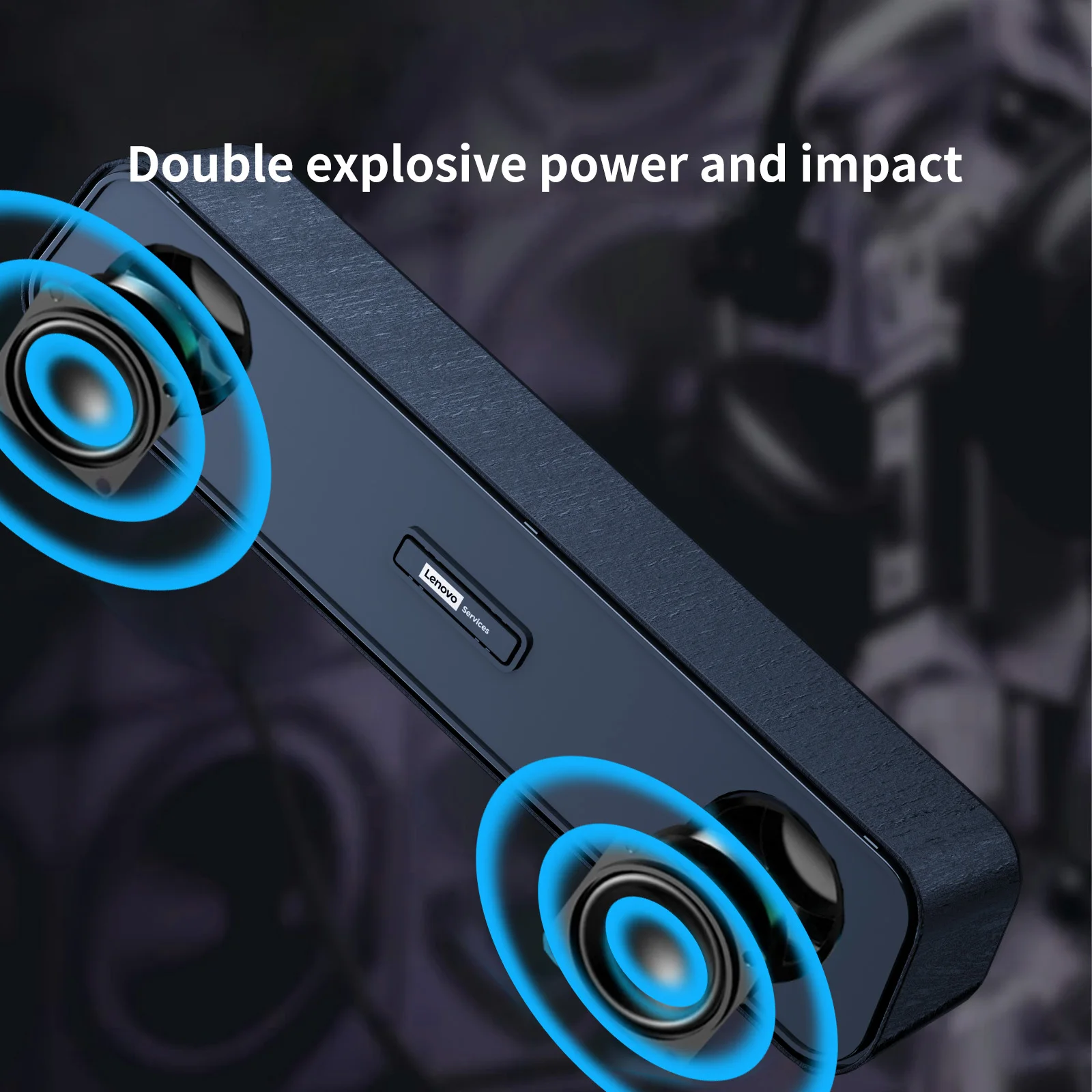 Audio Music Player Pc - Lenovo USB Stereo Masaüstü Hoparlörler Derin