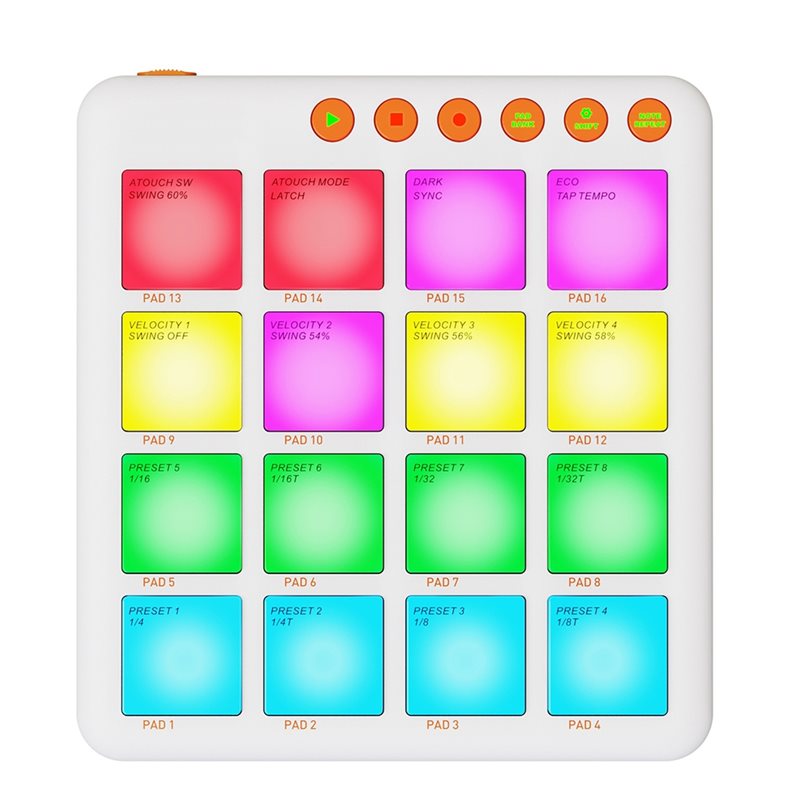 Midi Controller Pad - ABHS-MIDI Pad Kontrol Cihazı 16 RGB