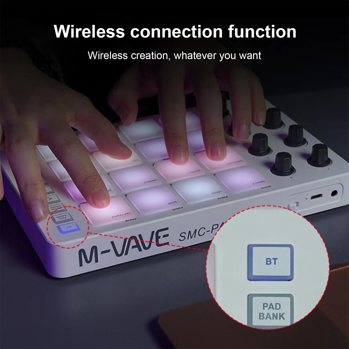 M-VAVE SMC-PAD Kablosuz MIDI K - Midi Controller Pad incelemesi ve fiyatı