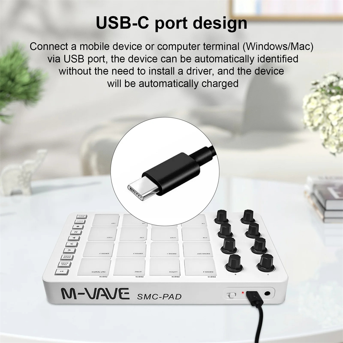 M-VAVE SMC-PAD Kablosuz MIDI K - Midi Controller Pad incelemesi ve fiyatı