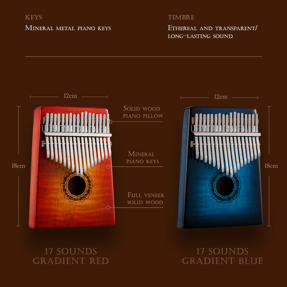 Hluru Profesyonel 17 Tuşlu Akç - Kalimba Thumb Piano incelemesi ve fiyatı