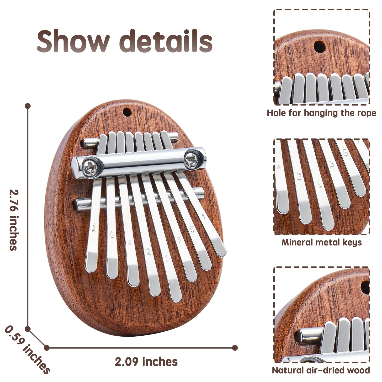 Mini Kalimba 8 anahtar başparm - Kalimba Thumb Piano incelemesi ve fiyatı