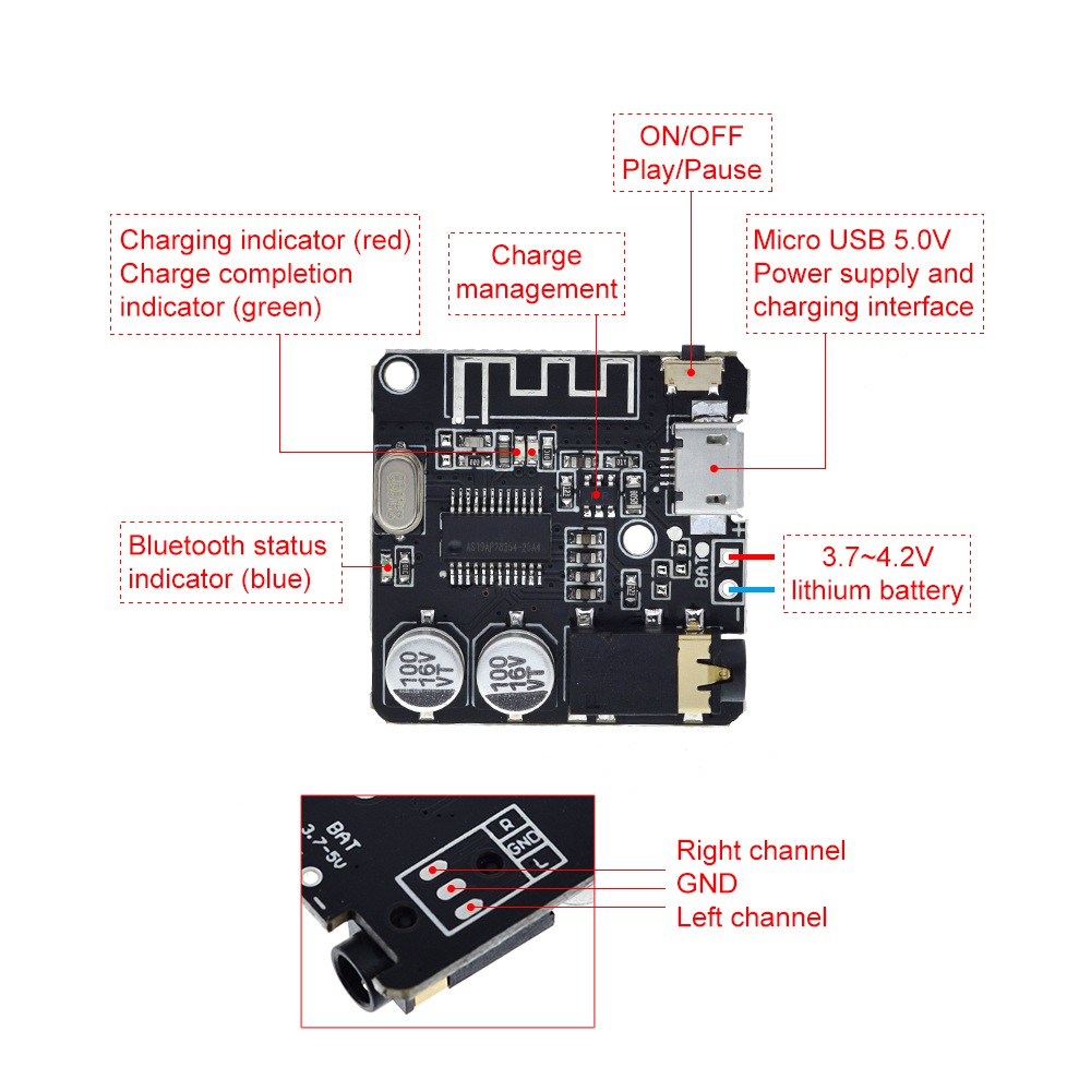 TZT Bluetooth-5.0 MP3 Ses kart - Audio Music Apps incelemesi ve fiyatı