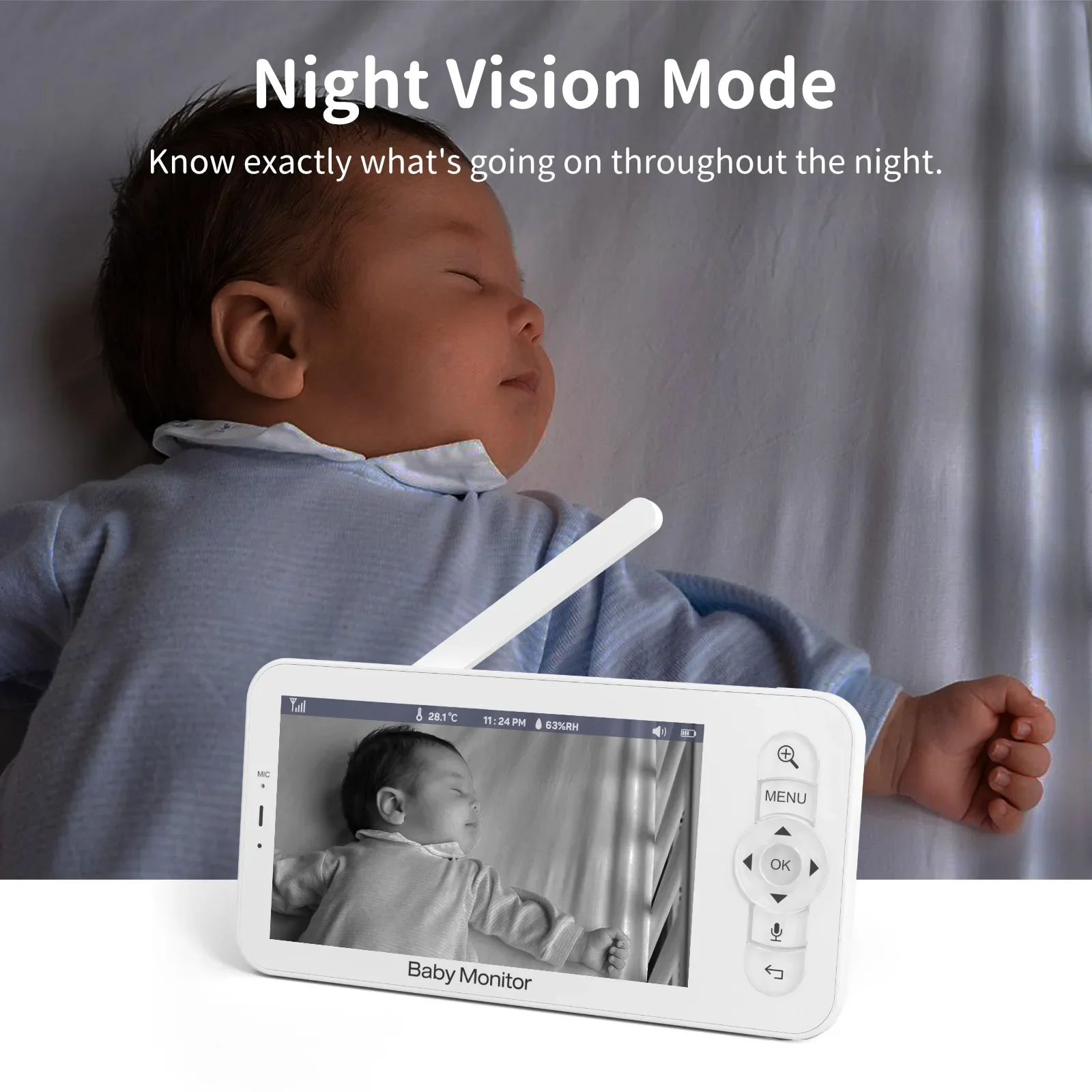 Bebek Monitörü HD 5 İnç LCD İk - Audio Music Apps incelemesi ve fiyatı
