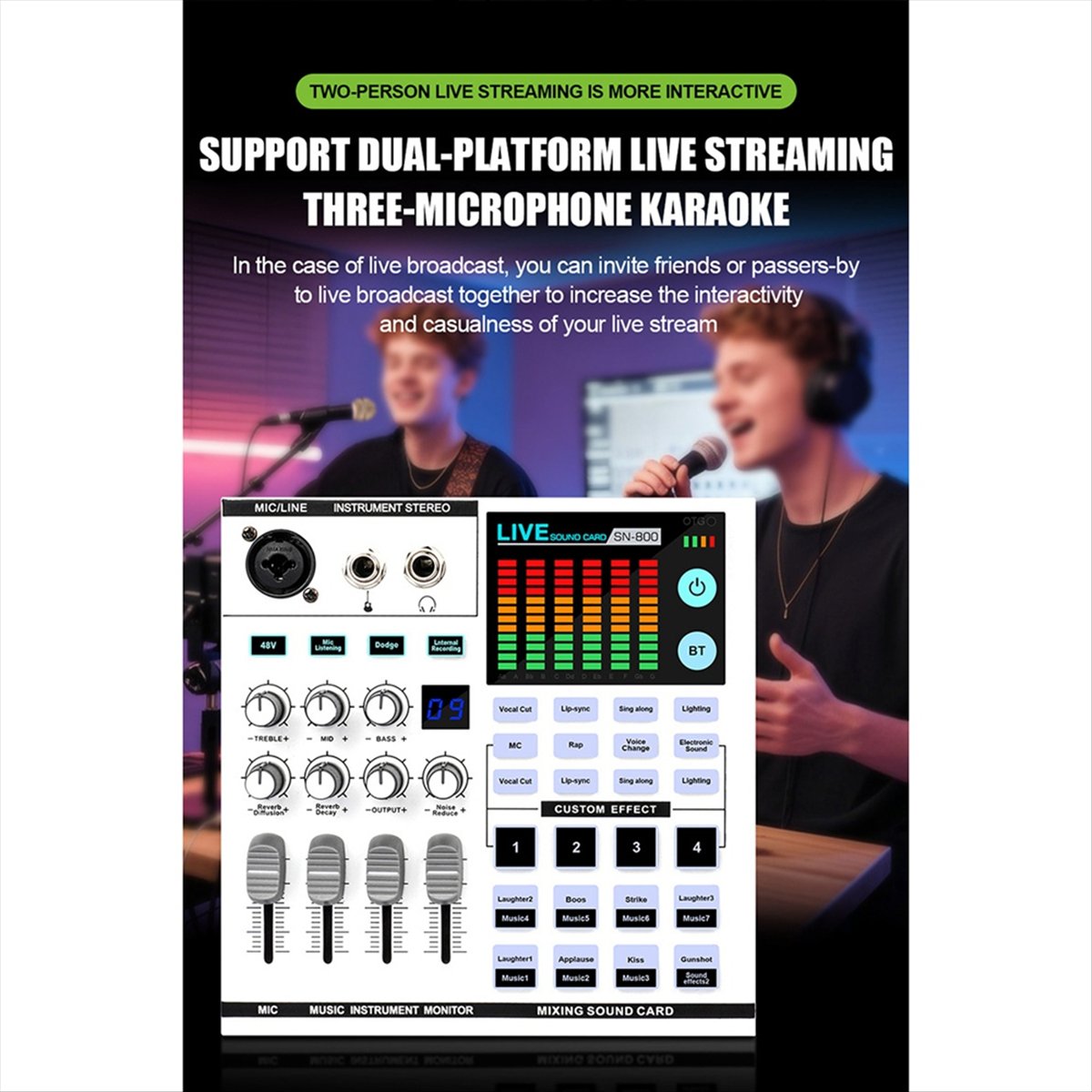 DT77 SN800 Canlı Ses Kartı Ses - Audio Music Voice Changer incelemesi ve fiyatı