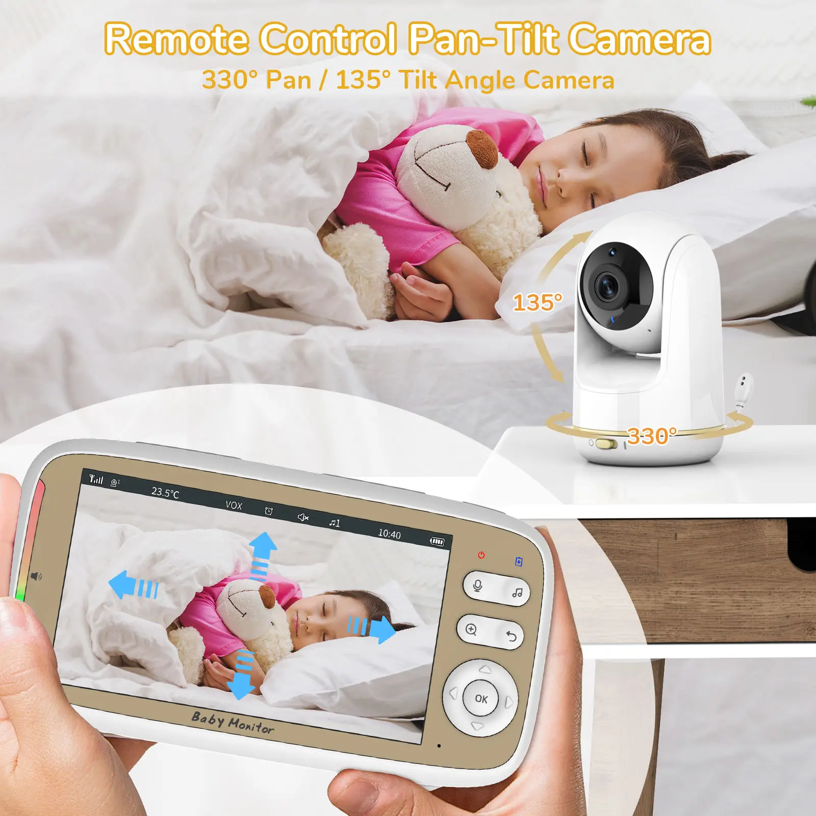 5 İnç Bebek Monitörü 3X Zoom P - Audio Music Apps incelemesi ve fiyatı