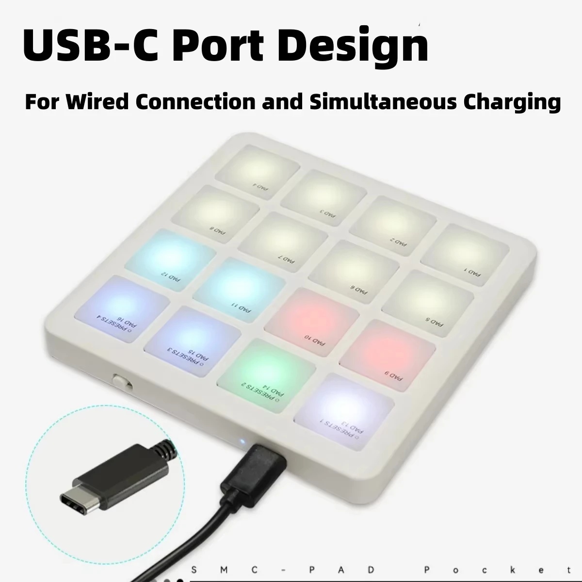 M-VAVE SMC-PAD POCKET Beyaz/Ye - Midi Controller Pad incelemesi ve fiyatı